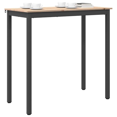 vidaXL Table de Bar Naturel 110 x 55 x 105 cm Bois de pin Massif, Table de Bar Moderne pour Salle à Manger, Meuble élégant, Surface en pin Massif, Parfaite...