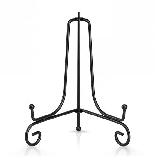 Artliving Plate Stands for Display, 6 Inch Black Iron Easel Plate Display Photo Holder Stand...