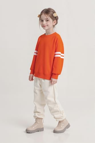 Image of SELINK Girls Big Kids Long Sleeve Striped Color Block Pocket Tees
