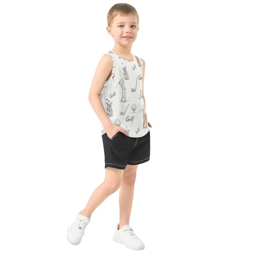 J JOYSAY Cartoon Golf Swing Boys Tank Top Sleeveless Muscle Shirts Quick Dry Sport Workout Active Kids T-Shirts 3-15T4