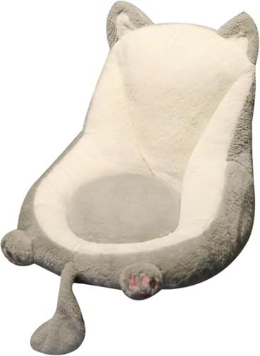 Vilomどこでも使える快適クッション 柔らか低反発で腰に優しい50×40cmクッション。オフィスチェア・ソファ・車のシートに簡単設置。軽量で持ち運び便利。体圧を分散し長時間座っても疲れにくい。おしゃれなカラーでインテリアにもマッチ。 (キャットグレー)