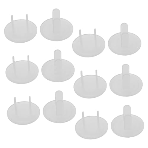 SOPOTUTU 12 Piezas Protectores Transparente para Enchufes de Patas para Bebés de Seguridad Infantil para Enchufes de Pared Antichoque Herramientas para Uso Hogar