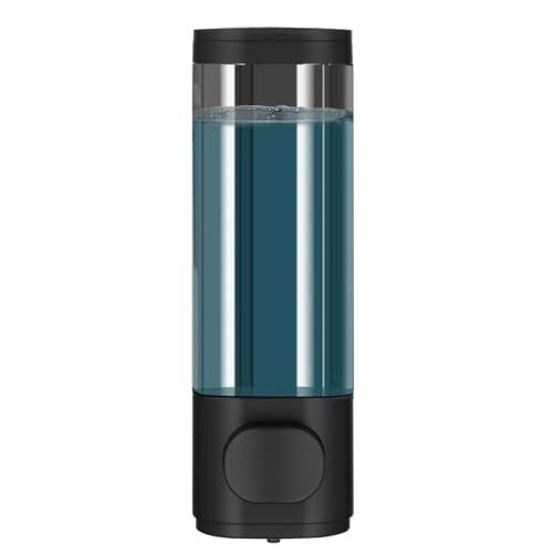 Wall Mounted Hand Soap Dispenser, 1 Chamber, 10oz/300ml Single Black Shampoo and Conditioner Dispenser, Bathroom Shower Dispenser Gel Container Dispenser and Organizer for Bathroom Kitchen Hotel