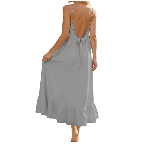 Robe caraco dos ouvert avec poches latérales intégrées et coupe ample ultra confortable