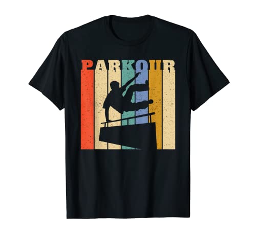 Parkour; estilo vintage con rayas verticales Camiseta
