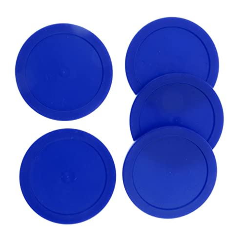 Tdoutop Replacement Pucks for Game Tables, 62mm Size, Set of Five, Blue