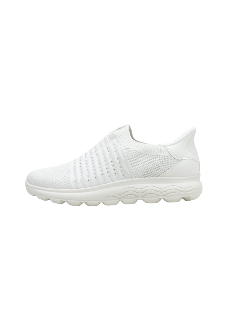 Geox Women's D SPHERICA Plus C Trainers, White, 39 EU
