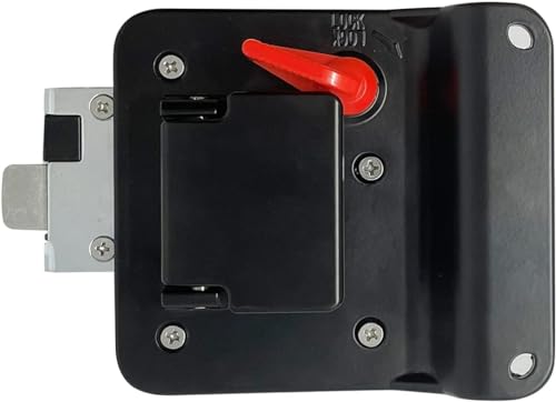 Image of Lepoint Travel Trailer Entry RV Door Lock with Paddle Deadbolt,Zinc Alloy Security Kit for Camper Horse Trailer Cargo Hauler,Black Camper Door Latch Handle with Keys RV Door Lock Replacement-986