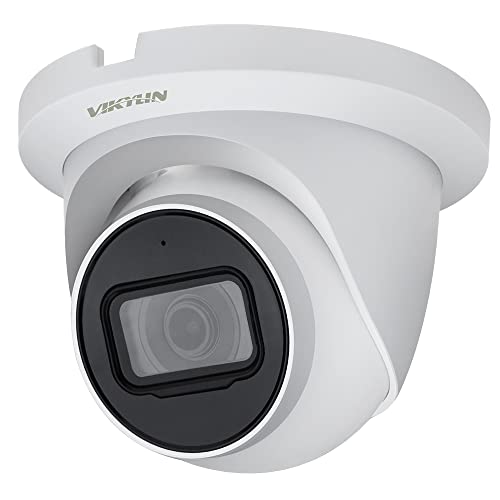 70% Off Discount UltraHD 4K 8MP Outdoor Turret PoE IP Security Camera 2.8mm Lens, Built-in Mic for Audio Recording, 3840×2160, 98ft Night Vision Starlight Surveillance Camera, MicroSD Recording 256GB,IP67 Weatherproof