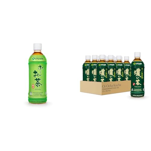 Ito En Oi Ocha Green Tea Bundle - Unsweetened Original & Bold, 16.9 Ounce (Pack of 12 Each)