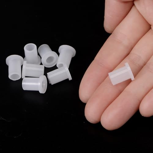 Kozelo 12 Stück Nylon-Flanschbuchsen [5 mm Bohrung x 7,1 mm Außendurchmesser x 11,5 mm Länge] Nylon-Kunststoffbuchsen für Welle, weiß