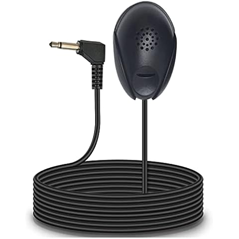 Portable Microphone for Auto Radio, 3.5mm External Mic for Car Stereo DVD Player GPS Navigation PC Laptop with 9.8ft/3M Cable Cover