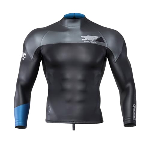 HO Syndicate Dry-Flex L/S Top Mens Wetsuit Black/Steel Blue Sz XXL
