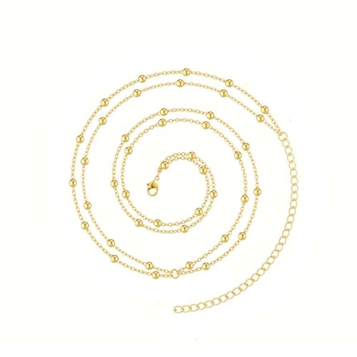 Image of Fabme Women's Waist Chain Stylish Saree Belly Chain Layered Body Hip Chain for the Waist Ladies Sexy Bikini Jewelry (26-42 In)