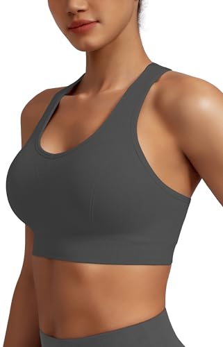 Image of MIRITY Women Racerback Sports Bras - High Impact Workout Gym Activewear Bra Pack of 5