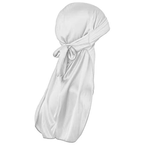 WLLHYF Durag de Seda Transpirable con Cola Larga para Ondas 360 Cover