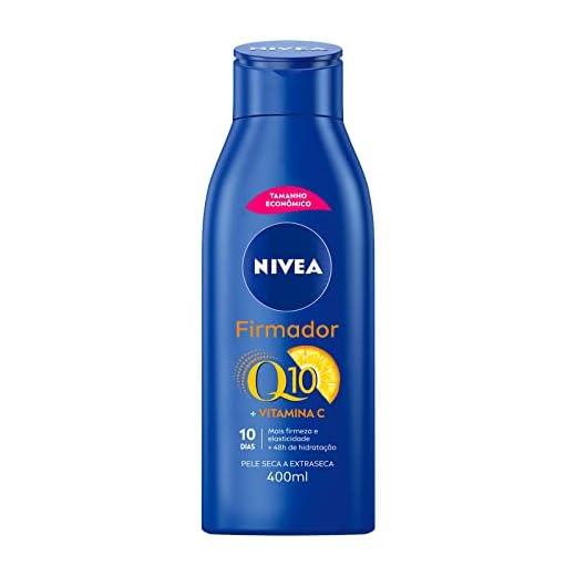 NIVEA Hidratante Firmador Q10 Vitamina C Pele Seca - Hidratante que melhora a elasticidade da pele em 10 dias, previne a flacidez e ainda hidrata intensamente, ideal para pele seca - 400ml