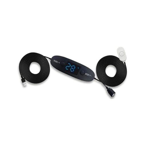 BRIEFCEC USB Digitale Temperaturregler-Steckdose mit Kältethermostat, 5V/2A, für die Temperaturregelung und Belüftung in Gewächshäusern, Aquarien und AV-SCH mit USB-PC-Lüftern