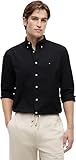 Tommy Hilfiger Core Flex Popeline Solid RF Shirt MW0MW39988 Chemise L/S pour Homme, Noir, XL, Noir (Noir), XL
