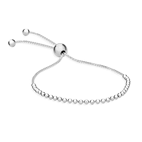 Bracelet de perles pour femme Tuscany Silver en argent au design ajustable élégant