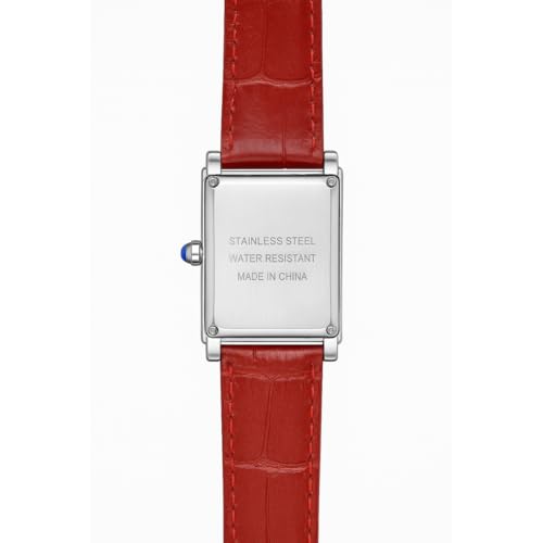 Image of Poshi Sanda Premium White Brass Sqaure Dial Watch | 200mm Rose Gold Stainless Steel Strap Quartz Watch for Women