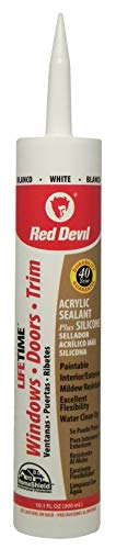 Image of Red Devil 0856PR12 Lifetime Window, Door & Trim Advanced Sealant Plus Silicone, 10.1 oz., White, Case of 12