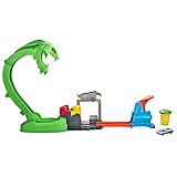Hot Wheels Ataque da Cobra tóxica com Slime, Pista para carros de brincar com 1 veículo Die-Cast (Mattel GTT93)