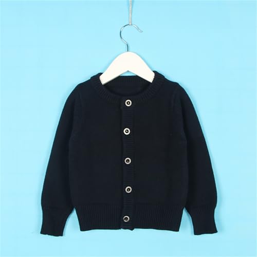 Toddler Boys Girls Crewneck Cardigan Sweaters Long Sleeve Kids Button Cotton School Uniform Knit Tops Outwear4