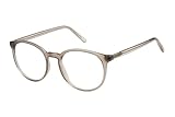 DAKOTA Rund Azetat Brillen in Grau für Unisex, Brille mit Sehstärke, optional mit Sonnenbrillen tönung oder Blaulichtfilter (Modell DKO-AOU 03-108)