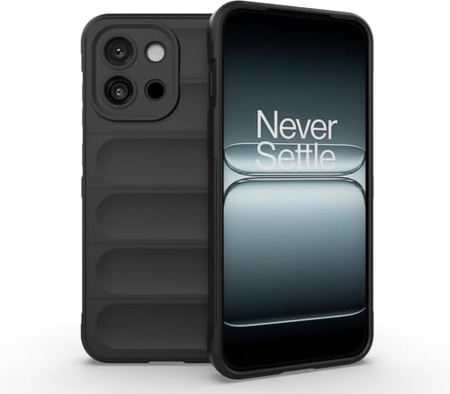 Image of ShieldTech AirGuard Series Back Cover Case for OnePlus 13s | Microfiber Lining | Airbag Cushion Drop Protection | Shockproof Silicone Back Cover Case | Anti Slip Grip - Black for OnePlus 13s