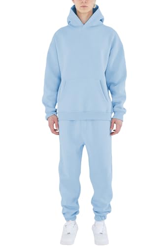 HHGKED Mens Sweatsuits 2 Piece Outfits Baggy Travel Vacation Fashion Clothes Casual Hoodie Jogging Track suits Sets