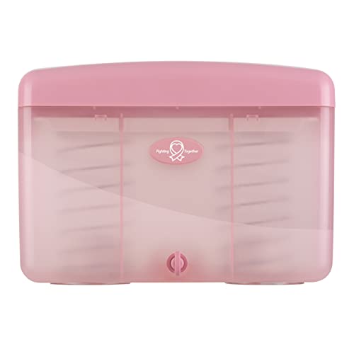 Image of EZbrnd Countertop SLIMFOLD Hand Towel Dispenser for Kitchen /Bathroom /Office /RV /Airbnb, Guest Towel Holder, Pink