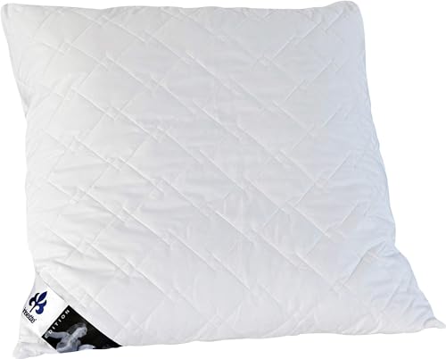 Irisette Edition Kopfkissen - Produziert in Deutschland - Kopfkissen mit abnehmbarem Bezug aus weicher Microfaser, 80 x 80 cm, Öko-Tex zertifiziert