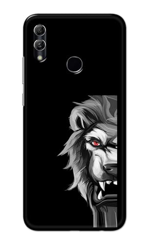 Image of PRINTFIDAA Printed Hard Back Cover Case for Huawei P Smart 2019 | Honor 10 Lite Back Cover (Angry Lion) -112