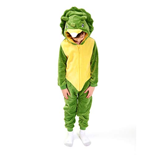 COSUSKET Triceratops Costume 3T Kids Oneise Halloween Animal Pajamas Green