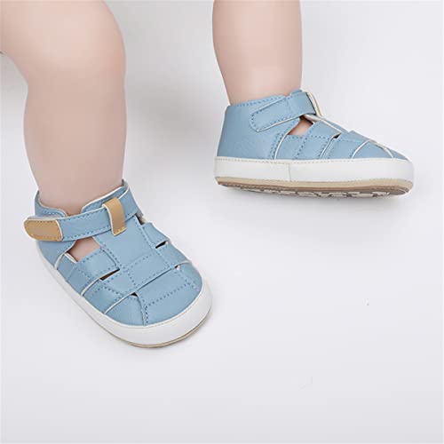 Image of HsdsBebe Baby Boys Girls Pu Leather Hard Bottom Walking Sneakers Toddler Rubber Sole First Walkers Infant Cartoon Slippers Crib Shoes