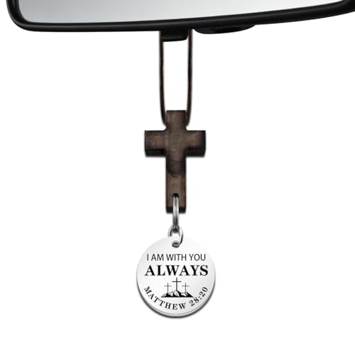 YINSSA Christian Gifts for Men Bible Verse Gifts Cross Keychain