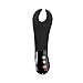 Produktbild FUN FACTORY Penis-Vibrator MANTA (Schwarz)  Leises & flexibles Männer-Sexspielzeug, Masturbator, Sextoy für Paare - 100% medizinisches Silikon mit LOOP Griff, 18 cm (Länge), 3 cm (Ø)