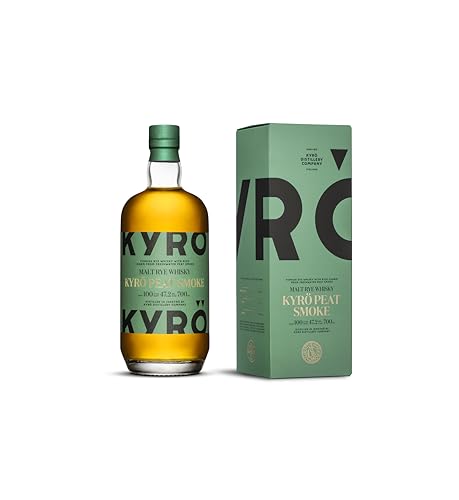 Kyrö Peat Smoke Whisky 47,2% vol. | Finnischer Roggenwhisky | 0,7 Liter | Über Süßwassertorf geräuchert | Kyrö Distillery