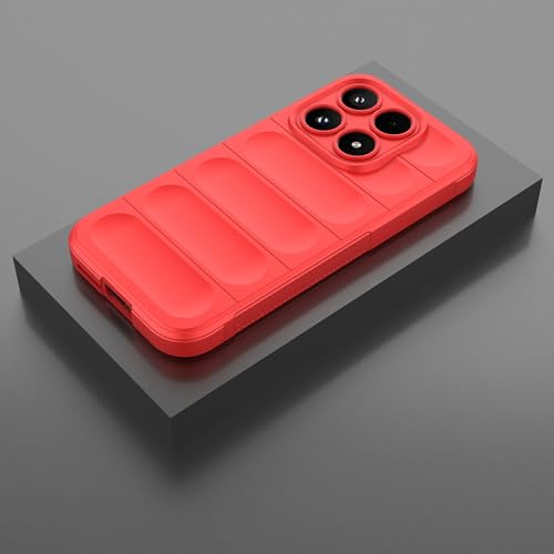Image of for Xiaomi 17 Case Anti-Drop Soft TPU Rugged Phone Back Cover - Red