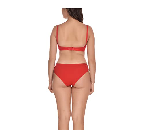 Image of Elina Women's Full Coverage Non Padded with Detachable Strap Cotton Hosiery Bra and Panty Set (Lovia Set)