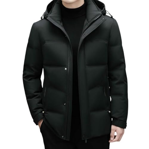 Chaqueta de plumón para proteger del frío extremo a hombres de mediana edad con capucha
