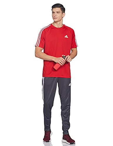 Image of adidas Men Polyester Striped Fitted T-Shirt