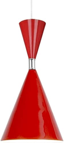 Lámpara colgante moderna con forma de reloj de arena, lámpara colgante de pantalla de metal negro, lámpara industrial única para bar, entrada,