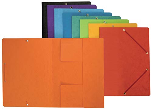 Einschlagmappe/Sammelmappe mit Gummi A4 Bantex, A4, 10 Stück-Packung Blau