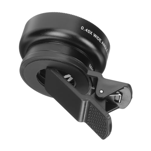 Mikinona External Camera Mobile Phone Lens 2 in 1 Camera Lens Macro Lens Clip Professional Macro Lens Clip Lens Macro Lens with Universal Clip Optical Glass Super Wide Angle Accessories