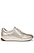 Naturalizer Womens Shay Sneaker Champagne Metallic Leather 8 W