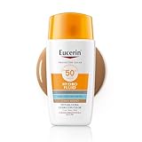 Eucerin Sun Face Hydro-Fluid FPS 50 + Tono Medio 50ml Protector Solar Facial con Color, textura ligera, suave y...