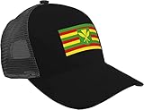 Kanaka Maoli Native Hawaiian Flag Trucker Hat - Mesh Baseball Snapback Cap for Men Or Women Outdoors