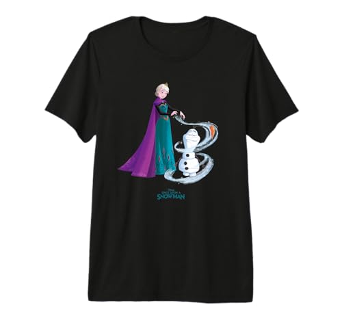 T-shirt Disney Elsa et Olaf en coton premium de qualité supérieure